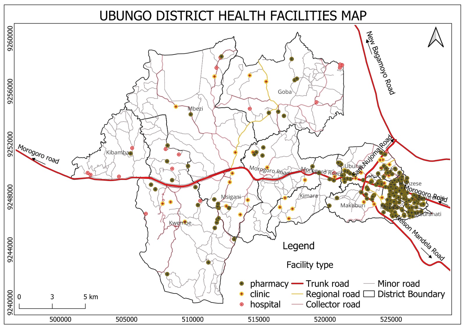 health facilities map